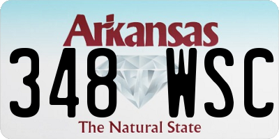 AR license plate 348WSC