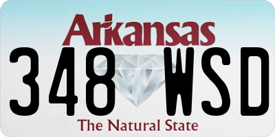 AR license plate 348WSD