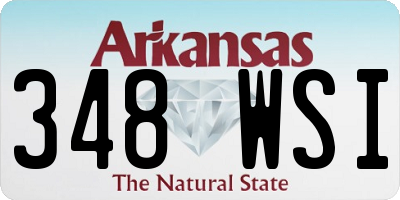 AR license plate 348WSI