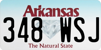 AR license plate 348WSJ