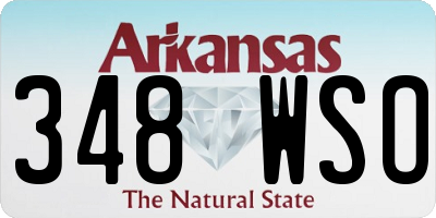AR license plate 348WSO
