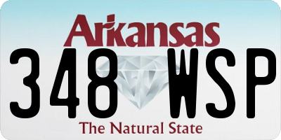AR license plate 348WSP