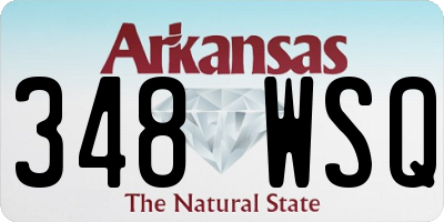 AR license plate 348WSQ