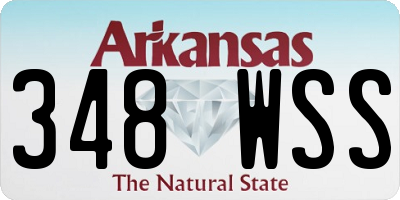 AR license plate 348WSS