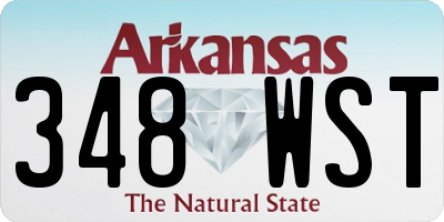 AR license plate 348WST