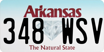 AR license plate 348WSV