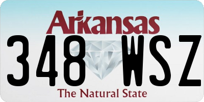 AR license plate 348WSZ