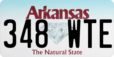 AR license plate 348WTE