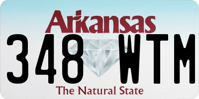 AR license plate 348WTM