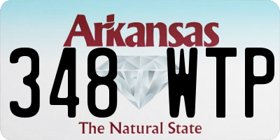 AR license plate 348WTP