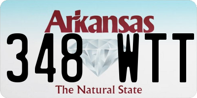 AR license plate 348WTT