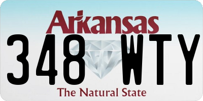 AR license plate 348WTY