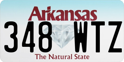 AR license plate 348WTZ