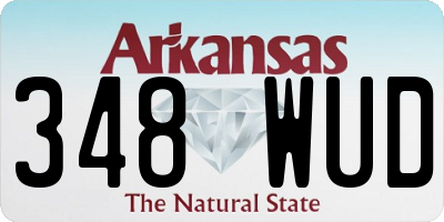 AR license plate 348WUD