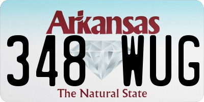 AR license plate 348WUG