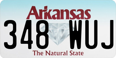 AR license plate 348WUJ
