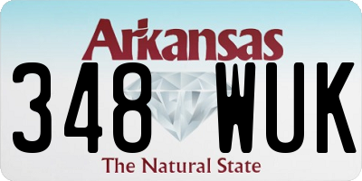 AR license plate 348WUK