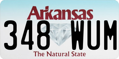 AR license plate 348WUM