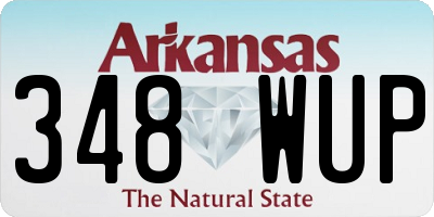 AR license plate 348WUP