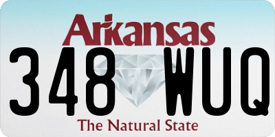 AR license plate 348WUQ