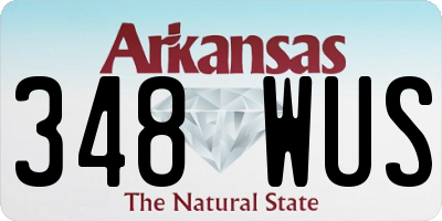 AR license plate 348WUS