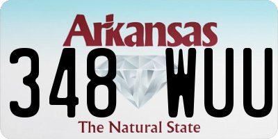 AR license plate 348WUU