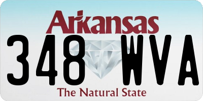 AR license plate 348WVA