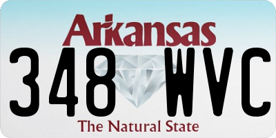 AR license plate 348WVC