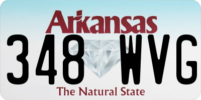 AR license plate 348WVG