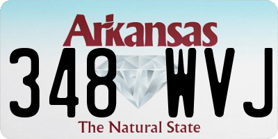 AR license plate 348WVJ