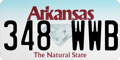 AR license plate 348WWB