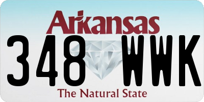 AR license plate 348WWK