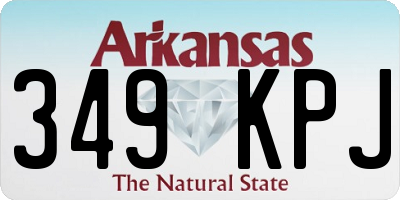 AR license plate 349KPJ