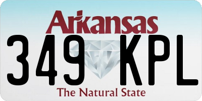 AR license plate 349KPL