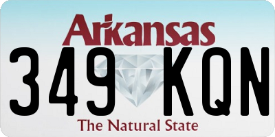 AR license plate 349KQN