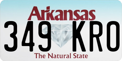 AR license plate 349KRO