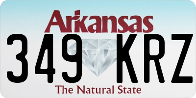 AR license plate 349KRZ