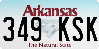 AR license plate 349KSK