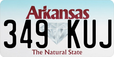 AR license plate 349KUJ