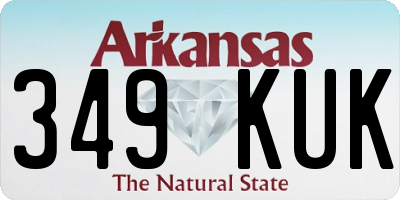 AR license plate 349KUK