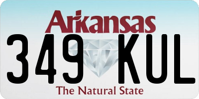 AR license plate 349KUL