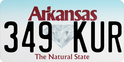 AR license plate 349KUR