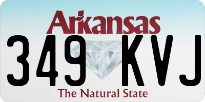AR license plate 349KVJ