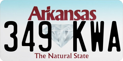 AR license plate 349KWA