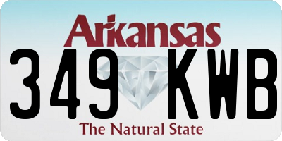 AR license plate 349KWB
