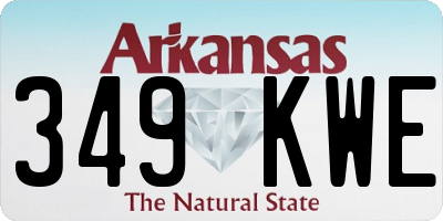 AR license plate 349KWE