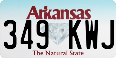 AR license plate 349KWJ