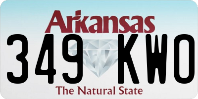 AR license plate 349KWO