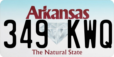 AR license plate 349KWQ