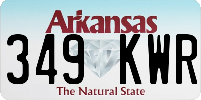 AR license plate 349KWR